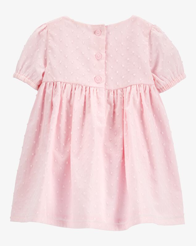 Product image 2 of Baby Textured Babydoll Dress- Pink