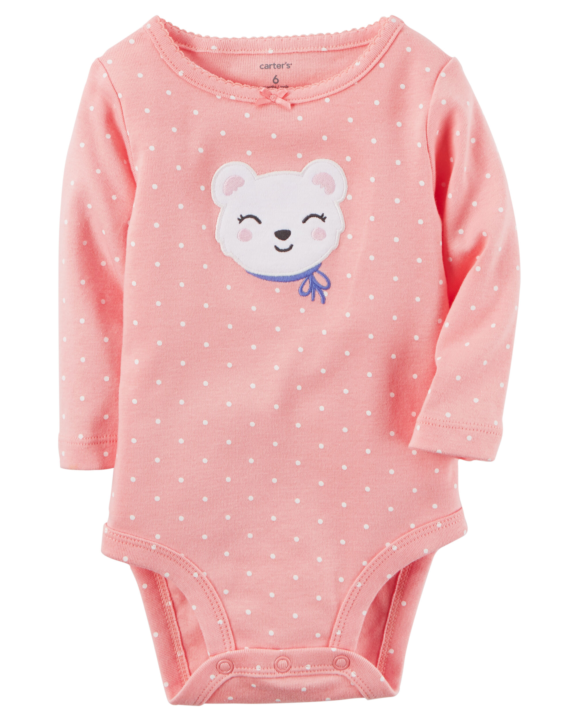 Carter's long sleeve onesies girl clearance