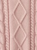Perfect Pink - Toddler Organic Cotton Cable Knit Sweater, Selected