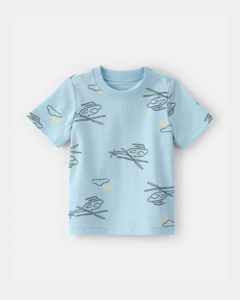 baby boy helicopter t-shirt - blue