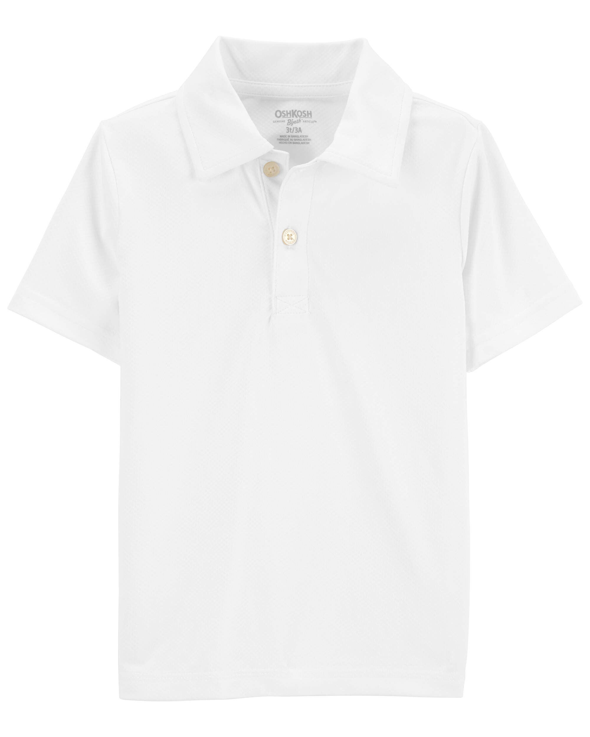 Toddler White Piqué Polo Shirt - OshKosh | Carter's