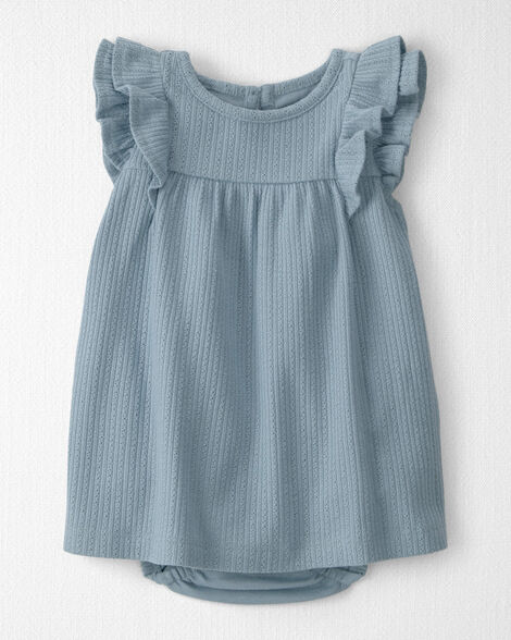 Baby Girl Pointelle Bodysuit Dress Made with Organic Cotton