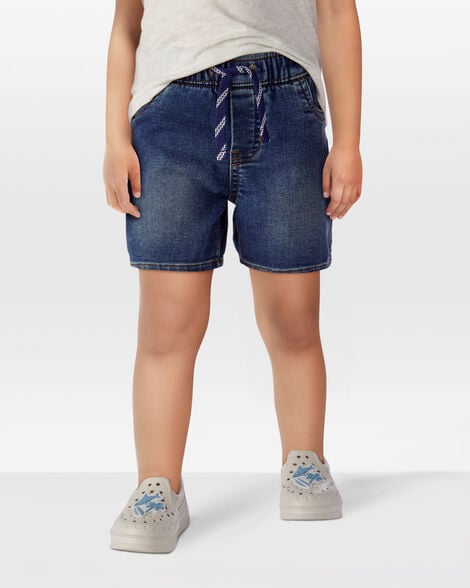  Product image 2 of Toddler Pull-On Denim Shorts - Navy