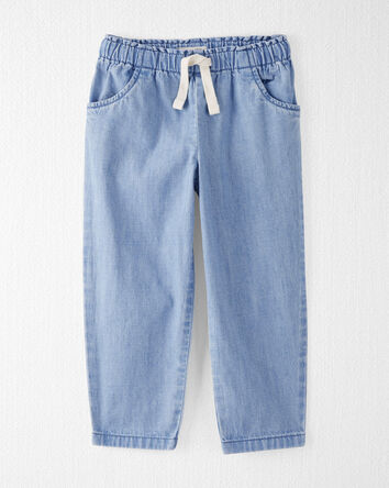 Toddler Organic Cotton Chambray Pull-On Pants
