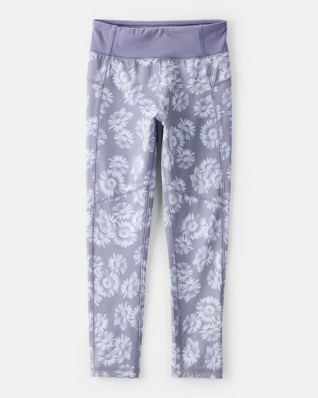 Product image 1 of Girls Floral Active Leggings - Purple