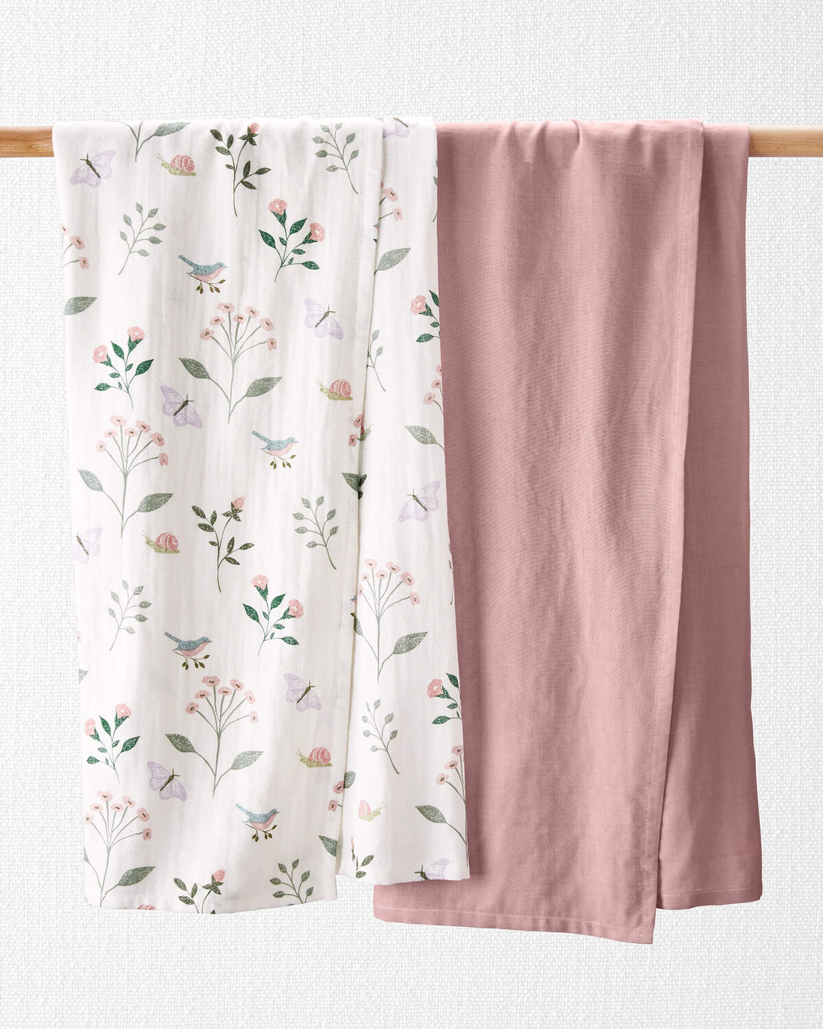 Baby 2-Pack Organic Cotton Muslin Swaddle Blankets - Little Planet ...