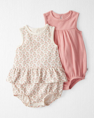 Product image 1 of Baby 2-Pack Organic Cotton Bubble Rompers