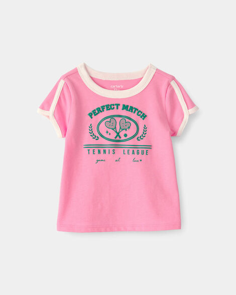 baby girl 'perfect match' top - pink