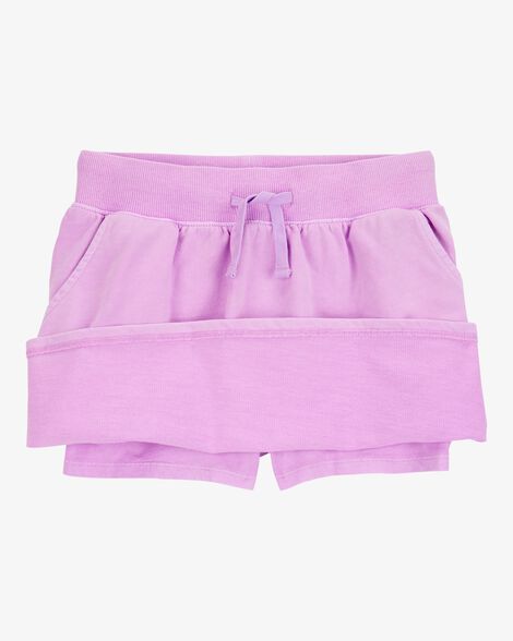  Product image 2 of Kid Active Drawstring French Terry Skort - Purple