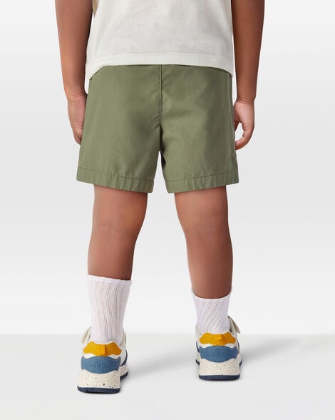  Product image 3 of Toddler Pull-On Poplin Shorts - Olive