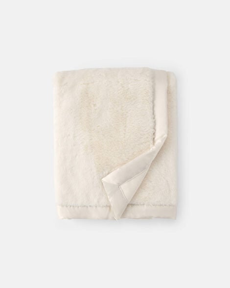 baby plush blanket - cream
