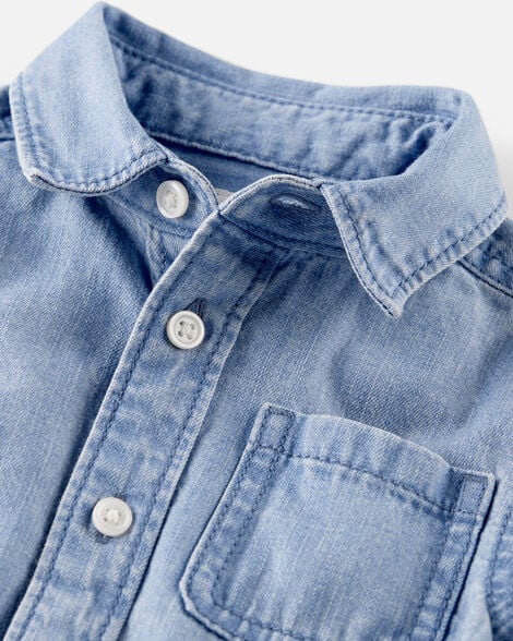 Product image 2 of Baby Organic Cotton Chambray Button-Front Shirt