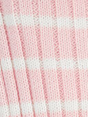 Pink - Baby Striped Ribbed Sweater Knit Leggings, Selected
