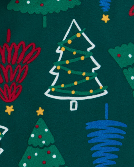  Product image 2 of Toddler 2-Piece Christmas Tree Fleece Coat Style Pajamas