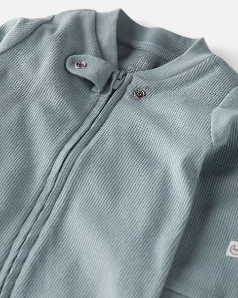  Product image 2 of Baby Organic Cotton Sleep & Play Pajamas in Blue