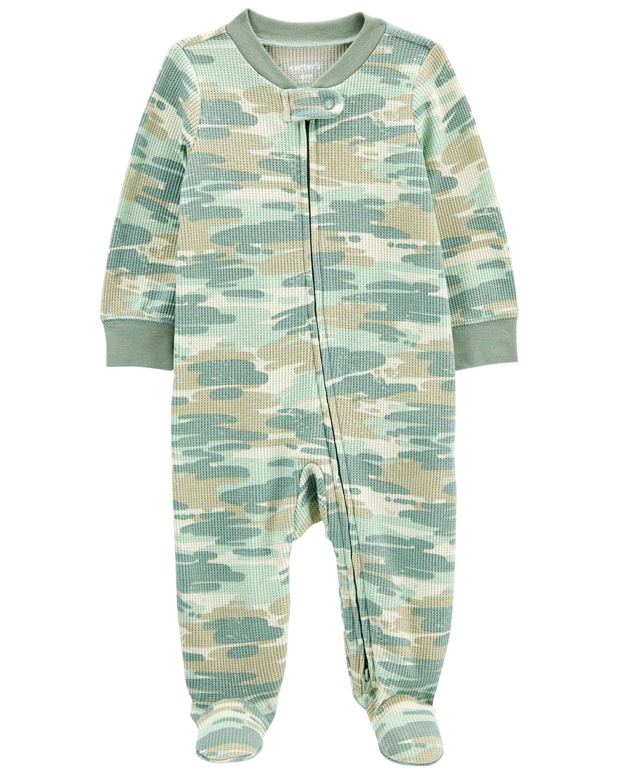 Baby Camo 2 Way Zip Thermal Sleep Play Pajamas Carter s Carter s