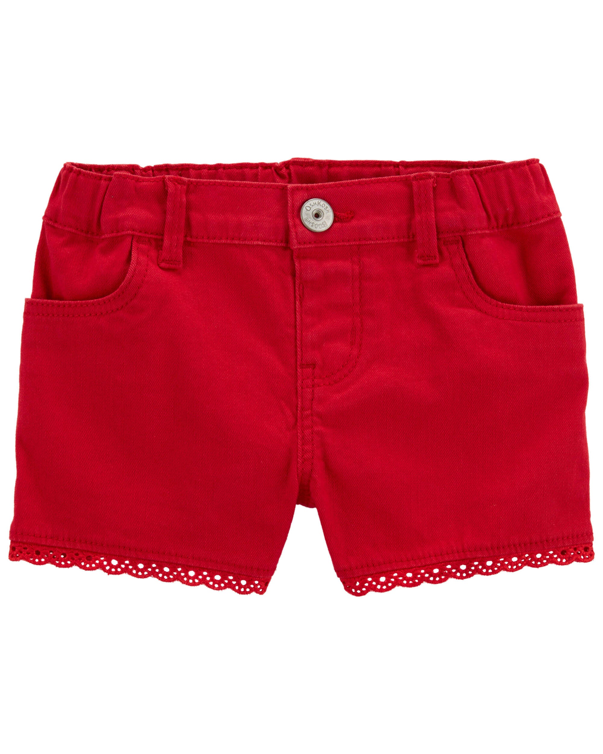 Little girls red shorts hot sale