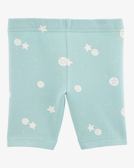  Product image 2 of Toddler Sea Print Bike Shorts - Green