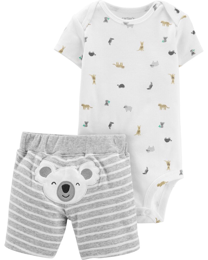 2 Piece Koala Bodysuit Short Set Carters Com
