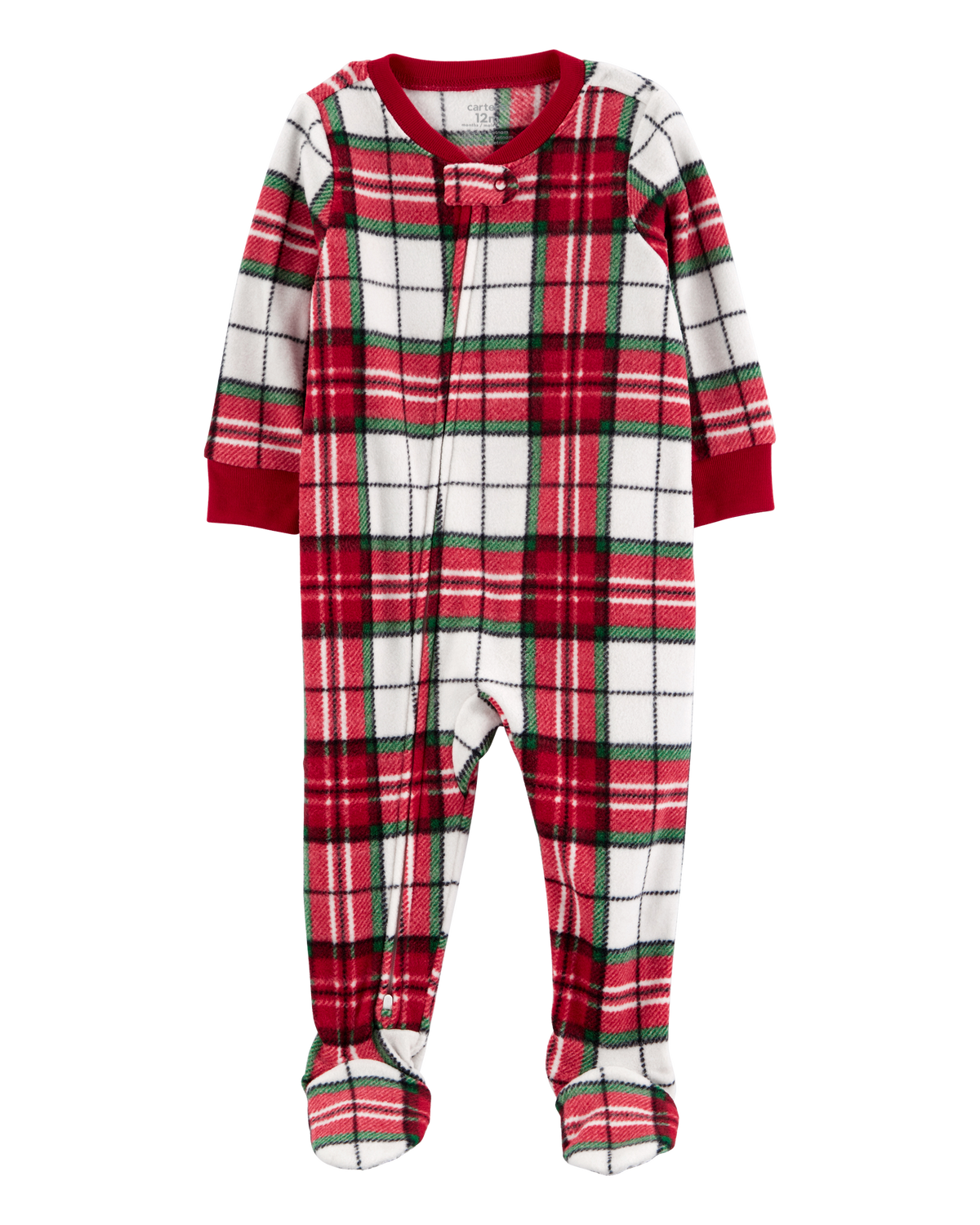 Plaid footie pajamas sale