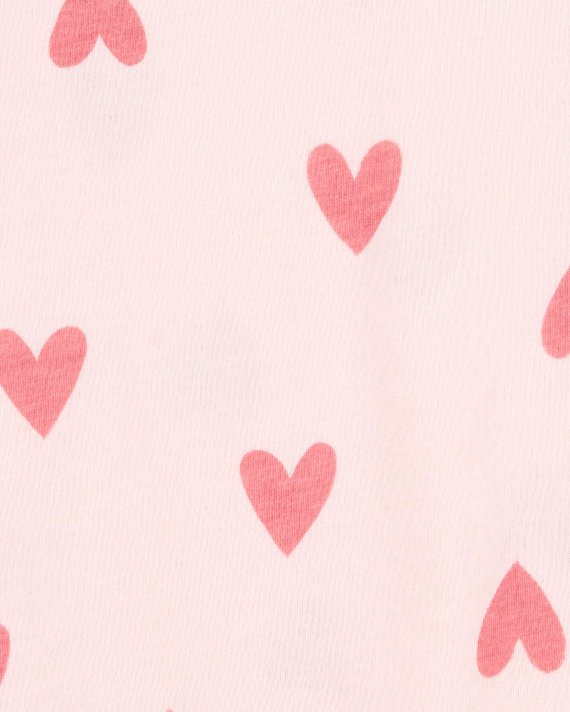 Kid Heart Print Short-Sleeve Fashion Top - Pink - Carter's