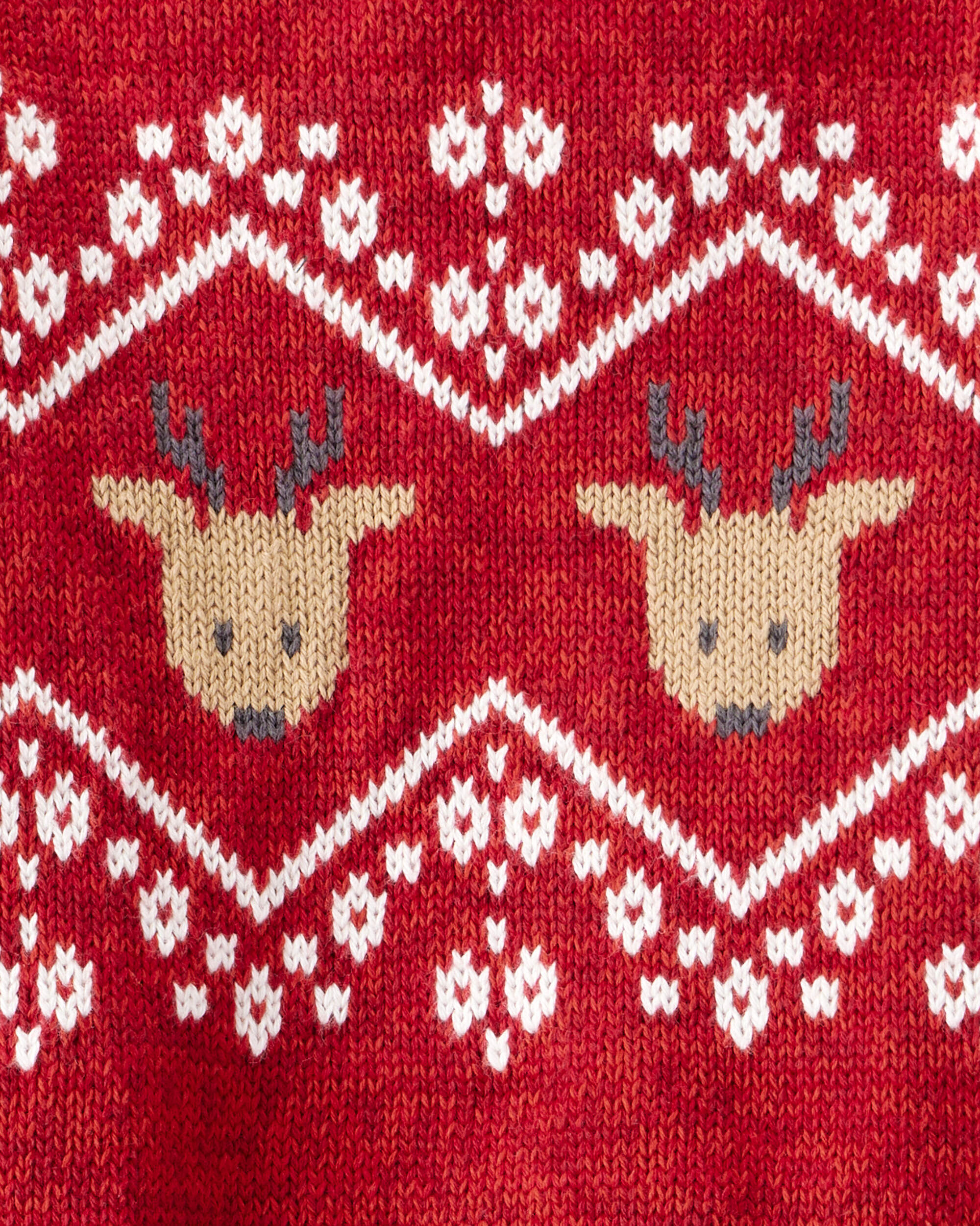 Baby Boy 2-Piece Fair Isle Long-Sleeve Tee & Pant Set - Red/Brown
