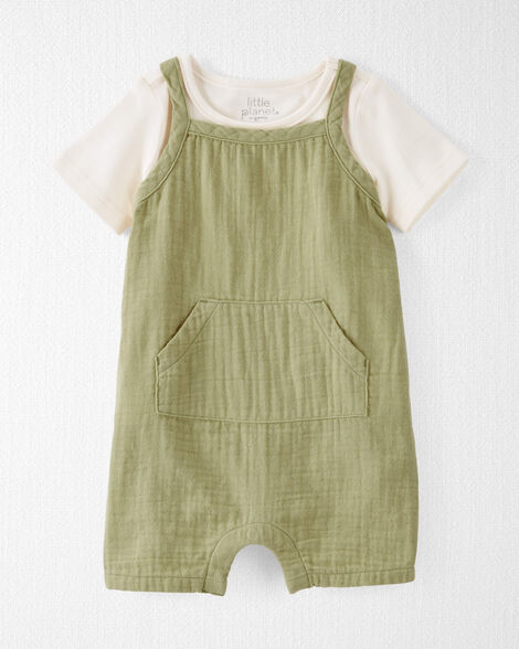  Product image 1 of Baby Organic Cotton Gauze Shortall Set