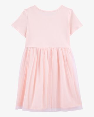 Product image 2 of Kid Solid Short-Sleeve Dress - Pink