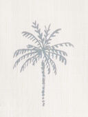 Ivory/Blue - Toddler 2-Piece Palm Tree Print Short Set - Ivory/Blue, Selected