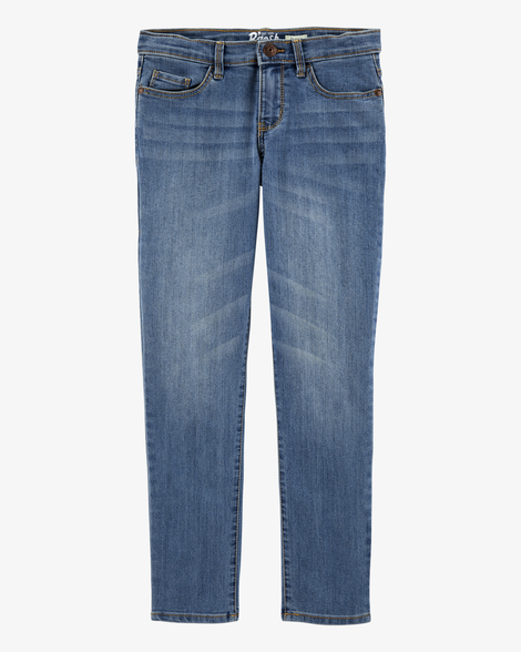 Girls Medium Wash Skinny-Leg Jeans