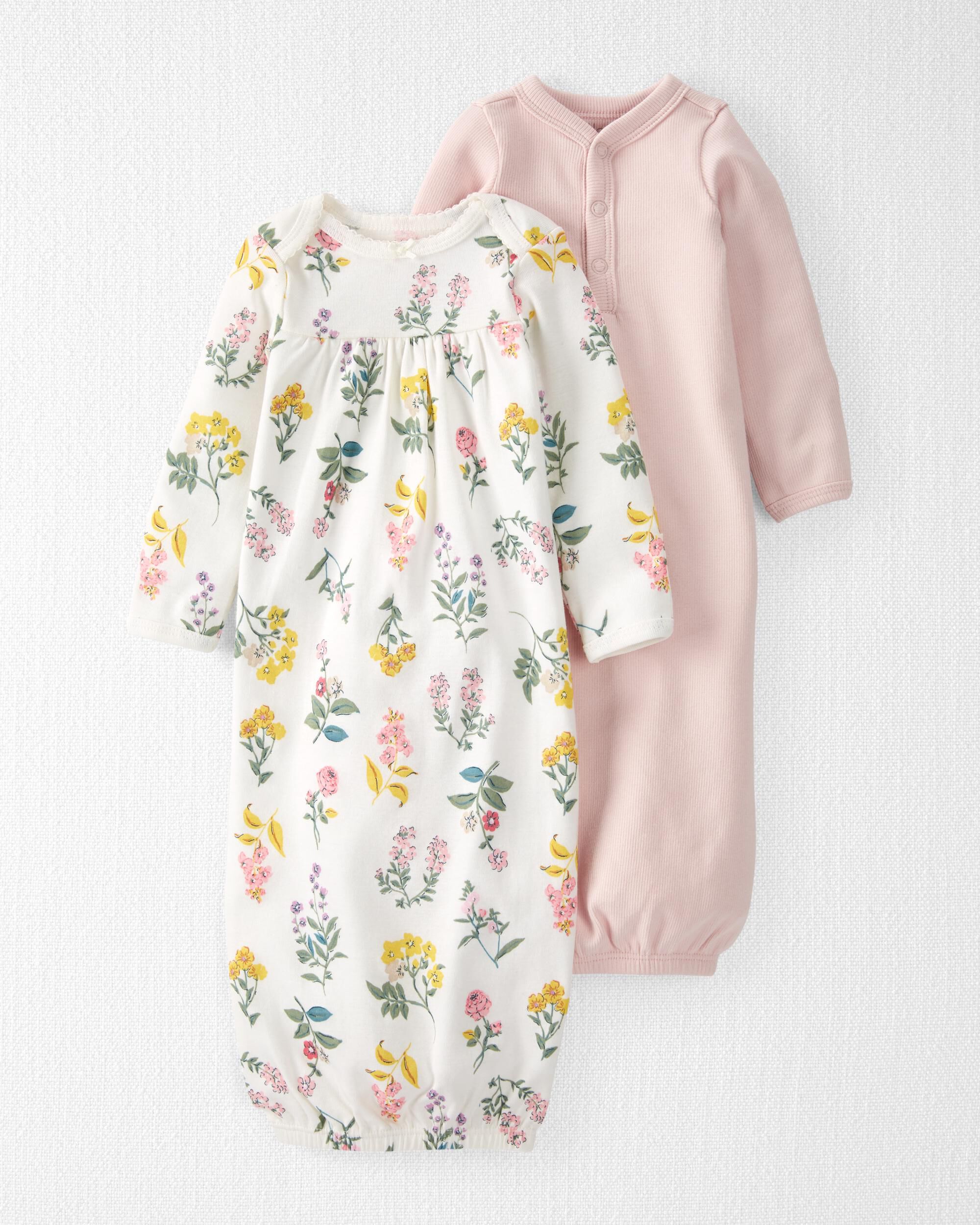 Simple Joys by Carters Baby Girls 3-Pack Neutral Cotton Sleeper Gown 