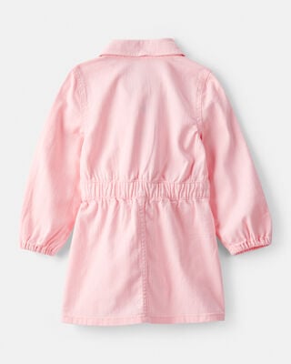 Product image 2 of Toddler Girl Embroidered Cotton Long-Sleeve Dress - Pink