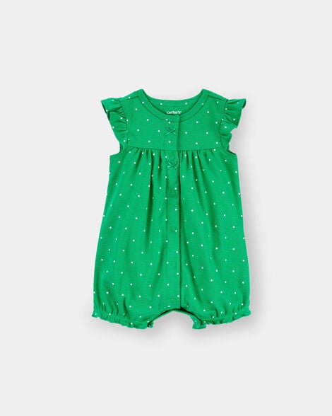 baby girl butterfly romper - green