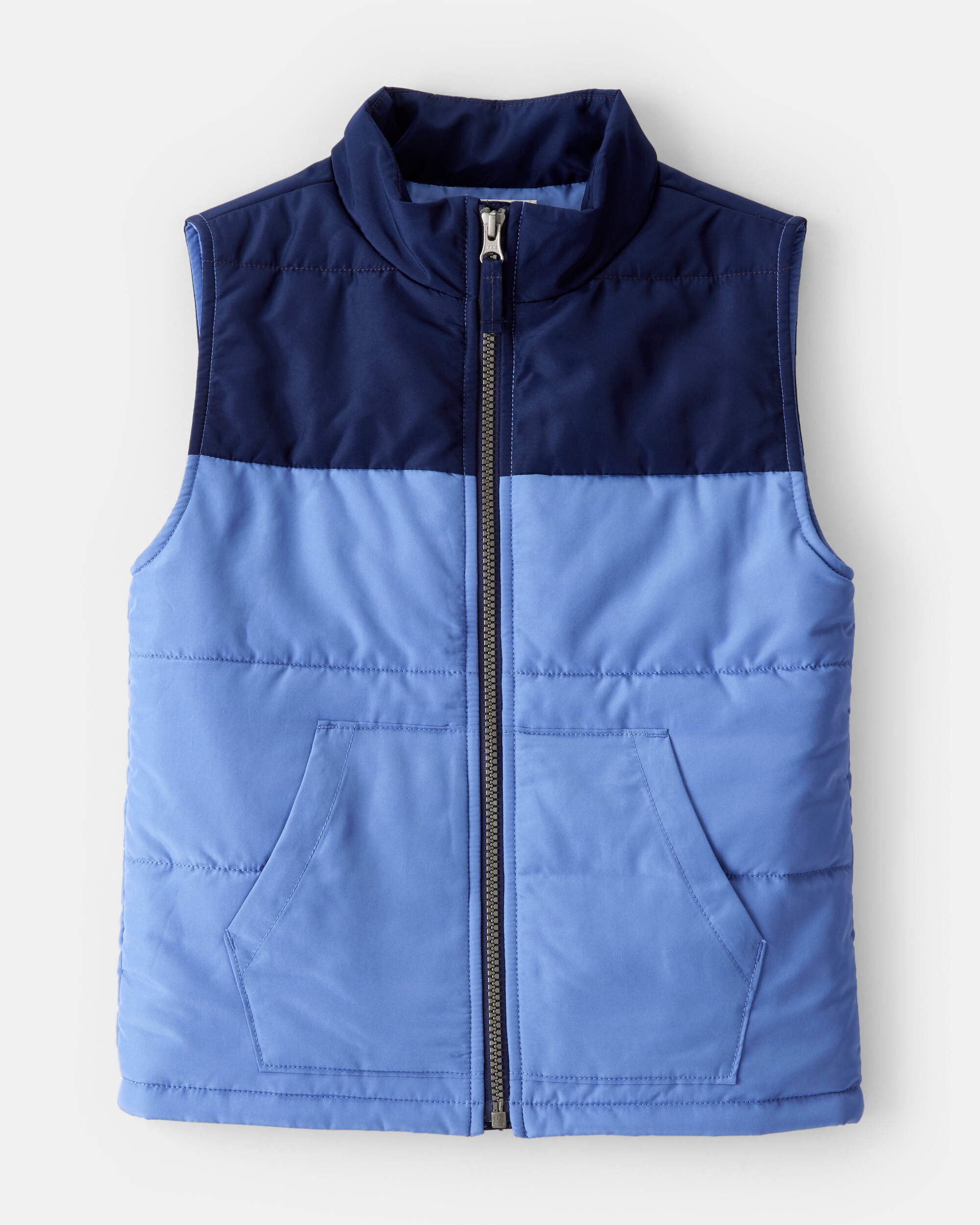Boys Sleeveless Puffer Vest - Blue