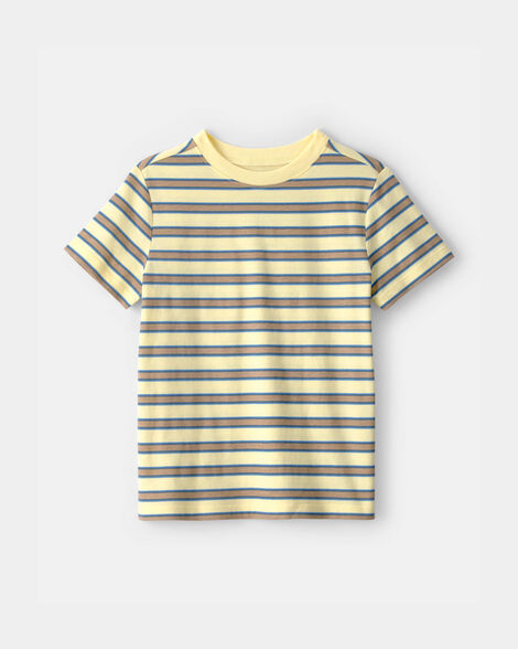 kids striped t-shirt - yellow/brown