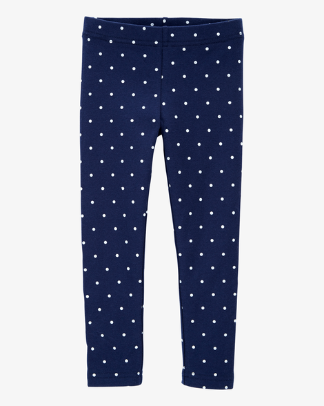 baby girl polka dot cotton stretch leggings