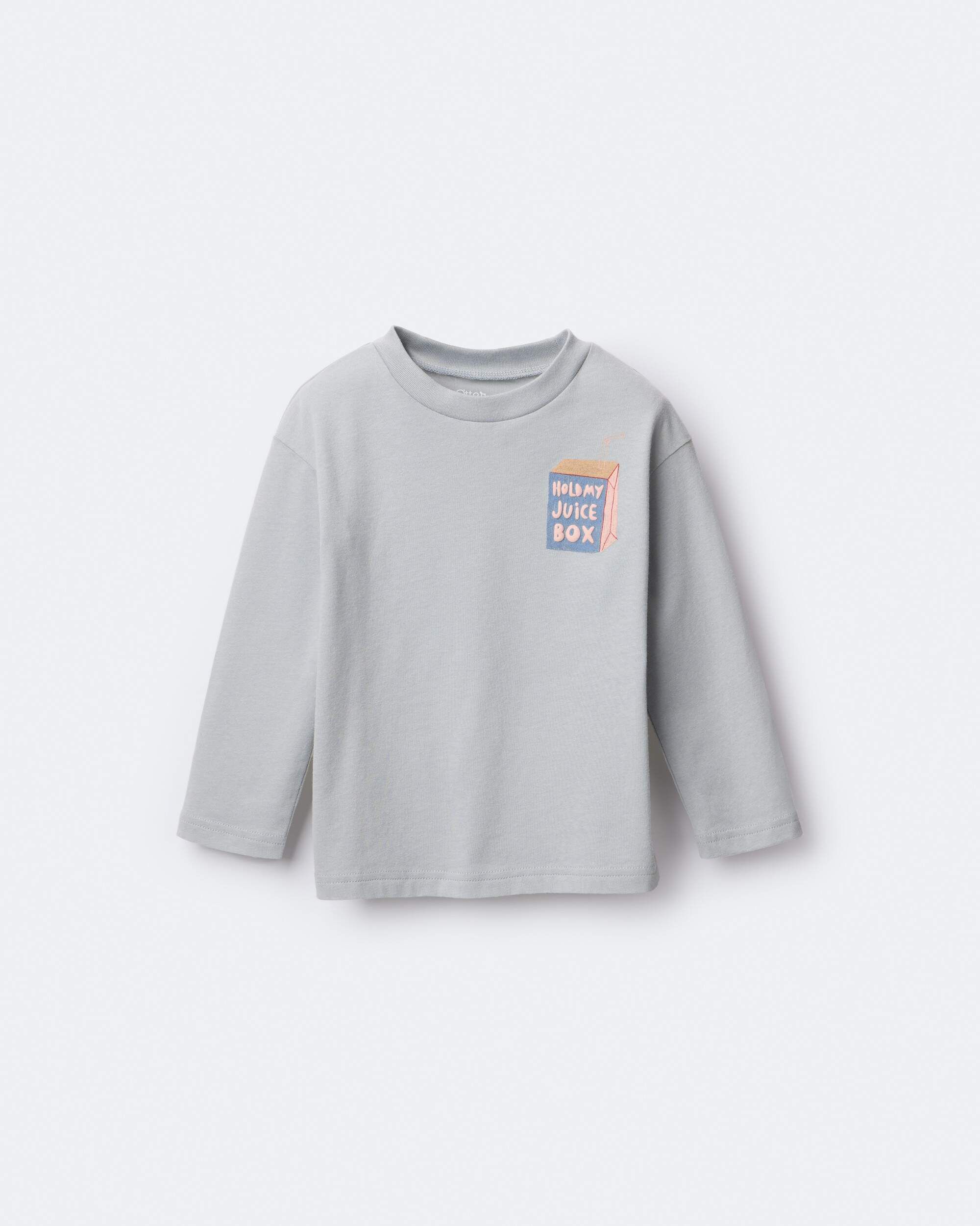 Toddler 'Hold My Juice Box' Long-Sleeve Relaxed Graphic Tee