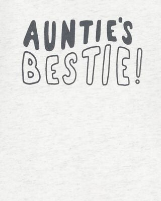 Product image 2 of Baby "Auntie's Bestie" Short-Sleeve Bodysuit - Grey