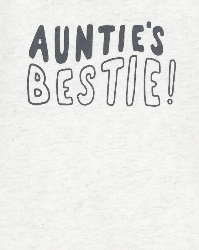 Product image 2 of Baby "Auntie's Bestie" Short-Sleeve Bodysuit - Grey