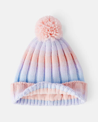 Product image 2 of Baby Girl 2-Piece Ombre Winter Hat & Mittens - Purple