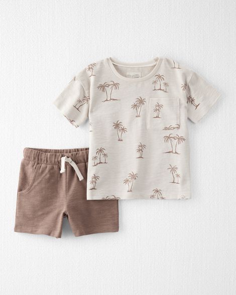 Product image 1 of Toddler Boy 2-Piece Palm Tree-Print Set Made with Organic Cotton