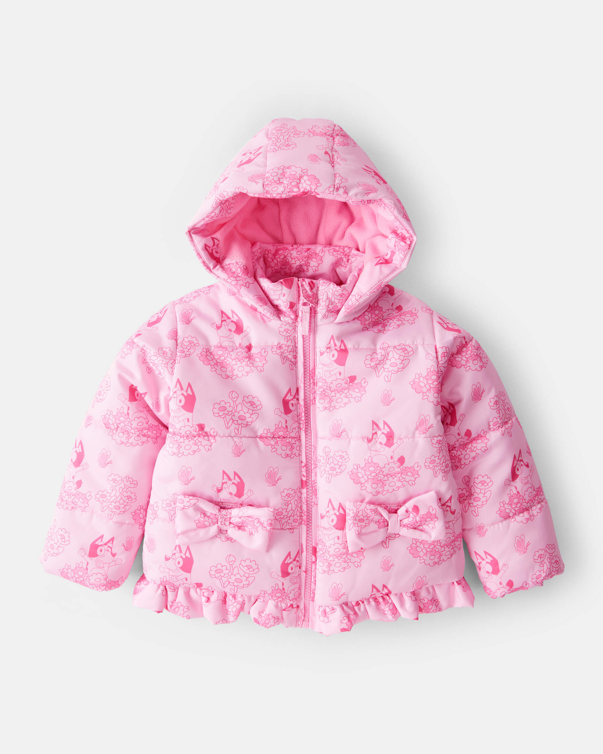 Carters toddler girl bluey hooded heavyweight winter jacket 2T Pink 25$