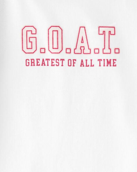 Product image 2 of Girls G.O.A.T Short-Sleeve Graphic Tee - Black/Ivory