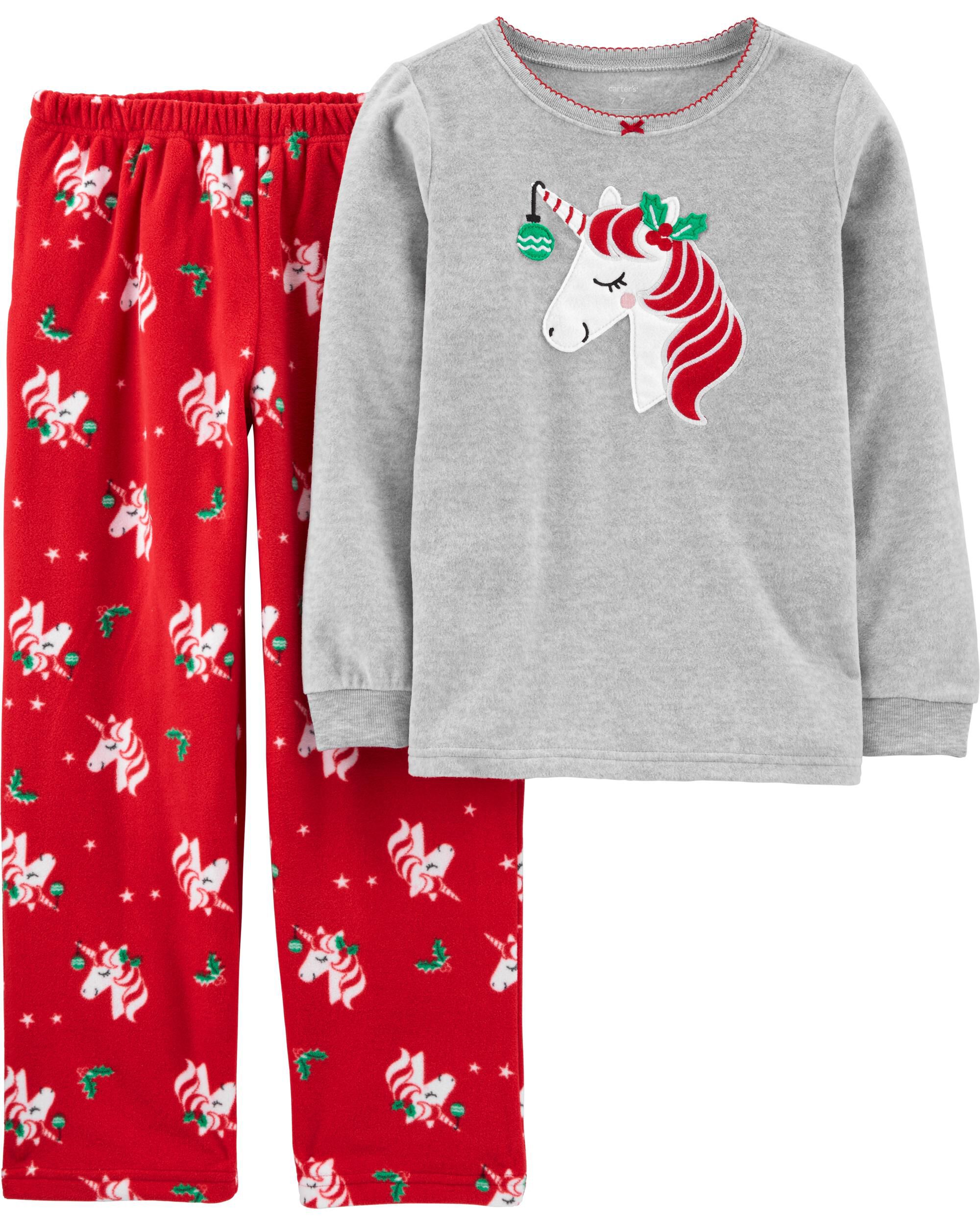 carters christmas fleece pajamas