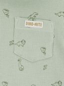 Grey - Baby 2-Piece French Terry Dino Print Set, Selected