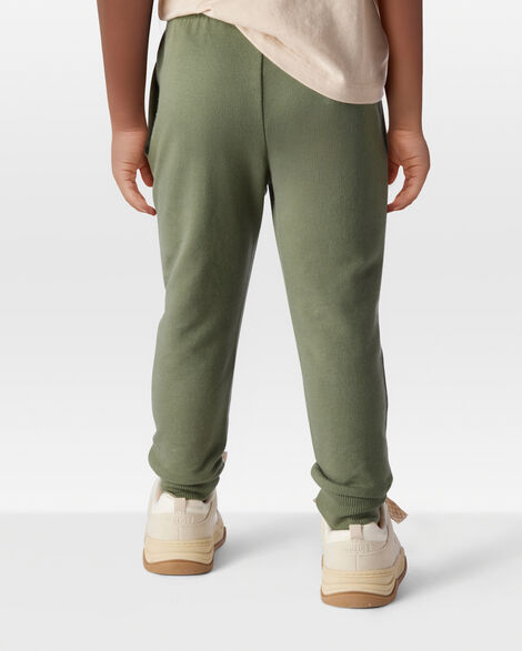 Product image 3 of Toddler Pull-On Drawstring Joggers - Green