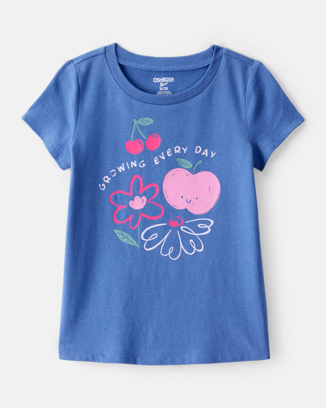 Product image 1 of Toddler Girl Growing Every Day Short-Sleeve Graphic Tee - Blue