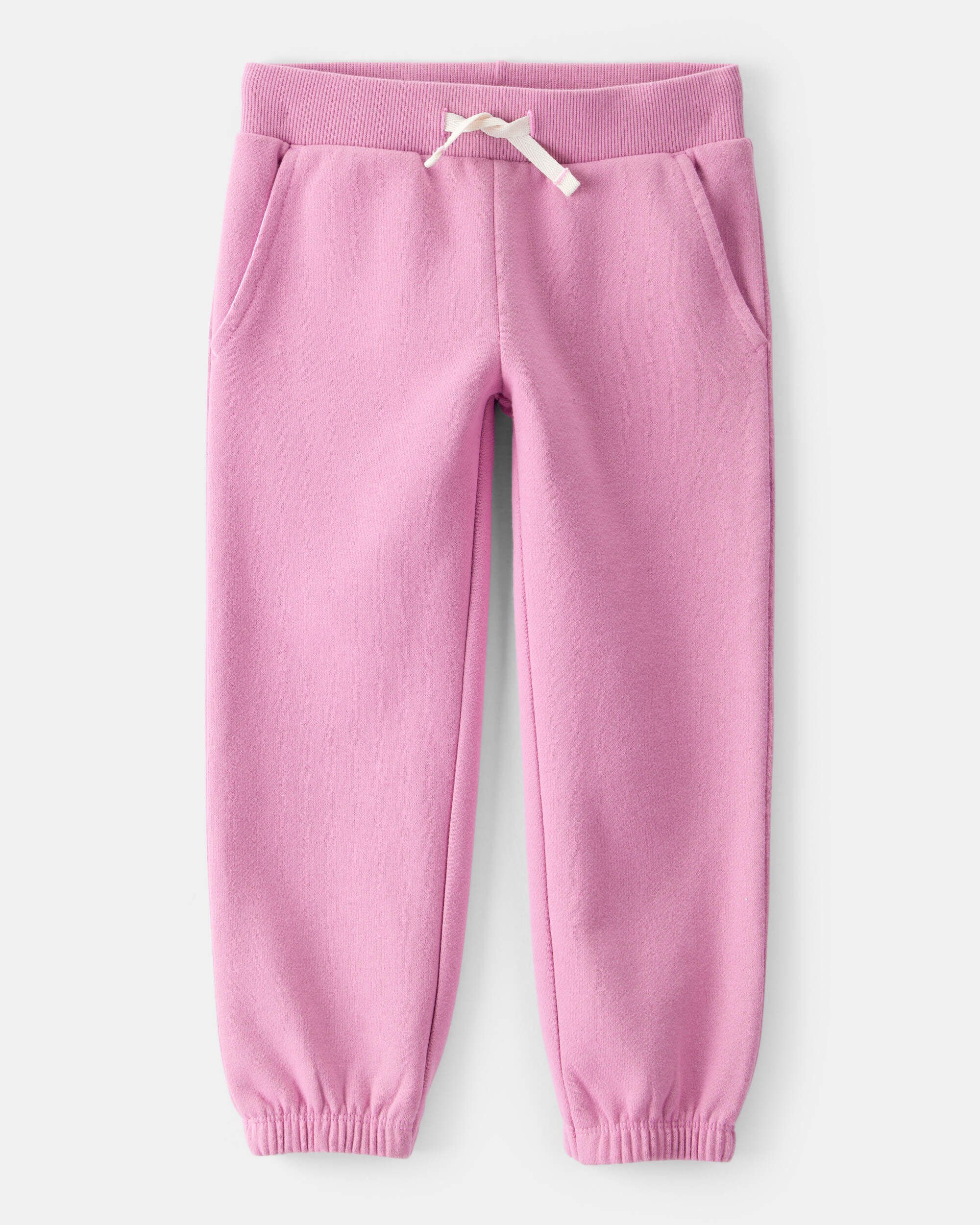 Toddler Girl Cotton Joggers - Pink