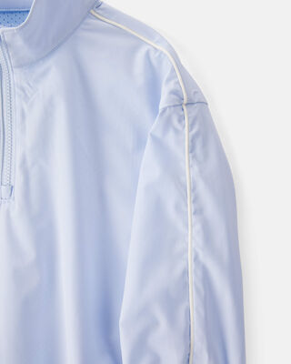 Product image 2 of Girls Long-Sleeve Quarter-Zip Windbreaker - Blue