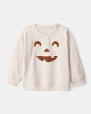 Product image 1 of Toddler Halloween Jack-O-Lantern Sweatshirt - Ivory